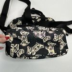 Radley London Folk Dog Scottie Dog Backpack Nylon Zip Top Bag Black White FLAWED Photo 7
