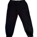 Barefoot Dreams Malibu Collection Size M French Terry Jogger Sweatpants Black Photo 0