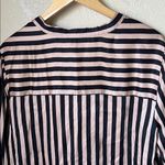 NWT weekend stories black and tan striped satin shirt dress Size L Photo 7