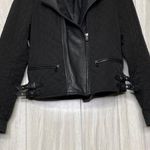 Ralph Lauren Lauren Quilted Mixed Media Leather Detail Moto Jacket size S Small Photo 3