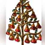 NWT Christopher Radko Kohl's Partridge in Pear Tree Gold Tone Christmas Brooch Photo 4