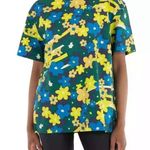 Marni Green Blue Yellow Floral Print Cotton‎ T Photo 0
