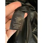 White House | Black Market WHBM Black Genuine Leather Jacket Ruffle Collar Front Seam Detail Women Medium Photo 10