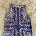 J Jill Dress Paisley Print Colorblock Sleeveless 100% Rayon Side Pockets Medium Photo 2