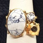 Aeropostale NWT Gold & White Ring Photo 1