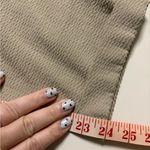 ZARA  Jumpsuit Size Medium Poly Linen Blend Tan One Piece Belted Deep V Neck Photo 7