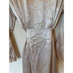 Jones New York Long Sleeve Tie Waist Satin Kimono Robe Paisley Beige Women's Photo 1