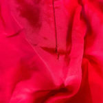 Sezane Editions Dress Alma Silk Red Tiered Ruffled Open Back Mini Dress Size 38 Red Photo 5