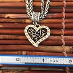 Brighton  Double Strand Heart Pendant Necklace toggle clasp Photo 5
