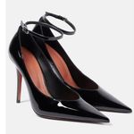 Amina Muaddi Anok 105 Patent Pumps in Black 41 With Box Womens High Heels Photo 0