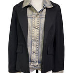 Hilary Radley Katherine Barclay NWT Mixed Media Blazer Denim Insert Jacket M Photo 0