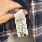 Garage  Cropped Hooded Flannel Blue Pink Plaid Casual Streetwear Small Photo 2