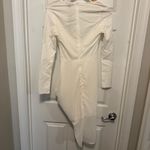 Pretty Little Thing NWT Shape Cream Corset Detail Ruched Midi Dress Photo 6