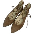 Ecco  Shape Pointy Ballerina Ankle Tie Flats‎ Camel US 9.5 EU 41 Photo 0