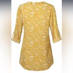 Timeson Women's Casual Chiffon V Neck 3/4 Sleeve Blouse Tops Sz XL White Photo 1