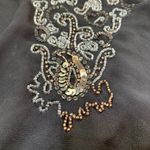 Dressbarn Collection Sheer Black Beaded Tunic Womens Large Boho Party Whimsigoth Photo 4