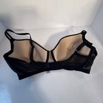 Wacoal Black Lace Overlay Tulle Balconette Bra 36DDD Photo 7