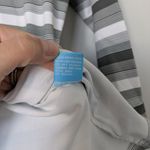 J. McLaughlin  Gray and White Striped 3/4  Sleeve Top Photo 3