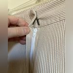 Talbots 🌞 Tan & White Striped Seersucker Bermuda Shorts Photo 4