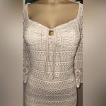 Lucy Paris  Beige Crochet Midi Dress Photo 2