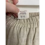 Vintage Linen Blend Oatmeal Pull On Midi Skirt Size 18W Cottagecore Prairie Boho Photo 4