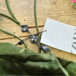 ZARA  green satin effect midi dress jewel straps Photo 5