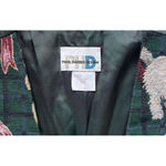 Vintage Paul Harris Tapestry Cat Dog Vest Women's Large Green Photo 2