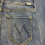MOTHER Insider Crop Step Fray Jeans Not Rough Enough Wash Stretch Denim Size 25 Blue Photo 12