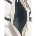 Victoria's Secret Victoria’s Secret Canvas Tote‎ Structured Shoulder Bag Gold Glitter Cream Color Photo 4