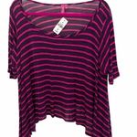 LF new Emma & Sam ☀︎︎ Oversized Stripe Hi Lo Hem Tee ☀︎︎ Pink Purple ☀︎︎ Size XS Photo 8