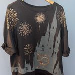 Walt Disney World 50th Anniversary Castle Fireworks Graphic Sweatshirt Gray Size XXL Photo 0