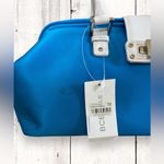 BCBGirls BCBG Girls Turquoise Blue Nylon & White Leather Buckle Handbag Satchel Y2k NWT Photo 2