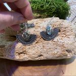 Handmade Abalone shell Silver ethnic style earrings Photo 3