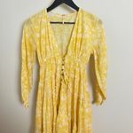 Free People  Pappiet Midi Dress in Sunshine Combo Size X-Small Photo 4