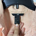 H&M Women Orange Button Down Linen Sleeveless Shirt Size Small. Photo 2