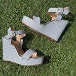 Mudd Silver Crystal Wedges Sz(9) Photo 0