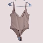 NWT Popilush Skin/Nude Shapewear Bodysuit with Deep V Plunging Neckline Sz Med Tan Photo 4