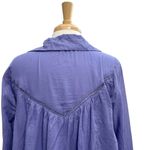 Free People Embroidered Bohemian Western Babydoll Mini Dress Lilac Purple Small Photo 7