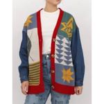 Women's Cardigan Fun Graphic Print Sweater Jacket Knit Coat Oversized Size XL Photo 3