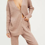 Free People  Beach Maiya Sweater-Smoked Mulberry Size Small Sweater Cardi Only Photo 0