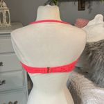 Neon Coral Crochet Lace Bikini Halter Orange Size XL Photo 8