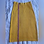 Mara Hoffman  Organic Cotton Stretchy Yellow Susan Rib Knit Pencil Midi Skirt -XL Photo 5