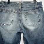 Gap Vtg Y2K Womens Low Rise Cropped Denim Blue Jeans Size 14 Frayed Hems Stretch Photo 3