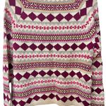 Style & Co Pink Patterned Crew Neck Sweater Photo 2