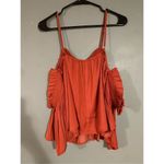 Gianni Bini Red Cold Shoulder Spaghetti Strap Top Size Large NWOT Photo 4