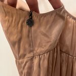 Odd Molly  baby doll cami 100% silk dress dusty pink tan size small Photo 6