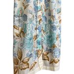 Smart Time Vintage 70s 80s Short Sleeve Ivory Blue Floral Print House Dress S/M Photo 2