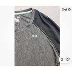 Under Armour  Long Sleeve Athletic Shirt Gray Black Activewear Top Medium Photo 1