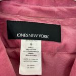 Jones New York  women’s solid pink velour one button blazer jacket stretch size 6 Photo 3