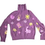 Box Lunch Disney Purple Repunzel Zip Up Sweater Size: XL Photo 0